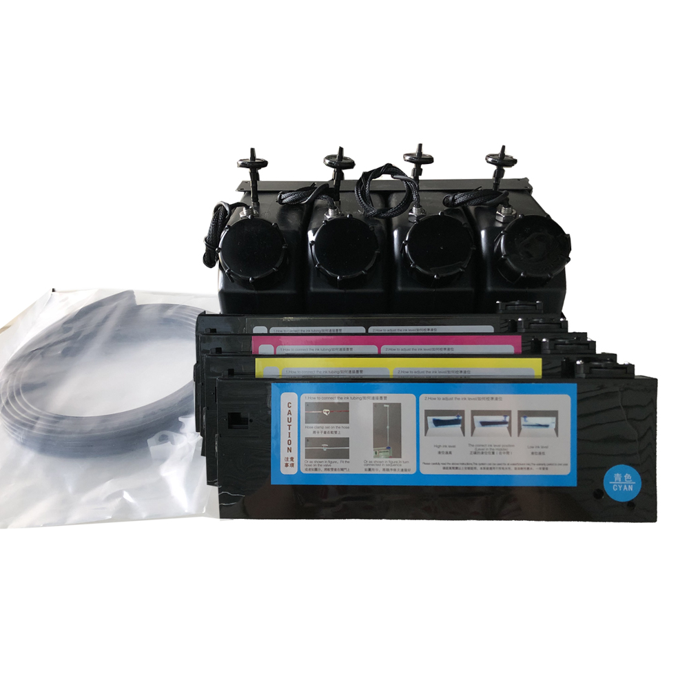 Roland UV Bulk Ink System-4 Bottles(1.5L), 4 Cartridges(CMYK)